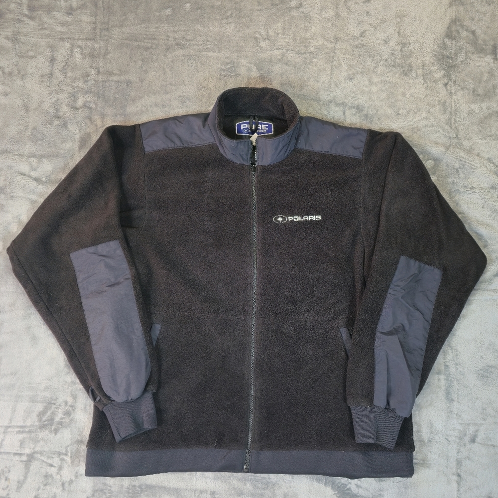 Pure Polaris Full Zip Fleece Jacket Sweater Size XL Black